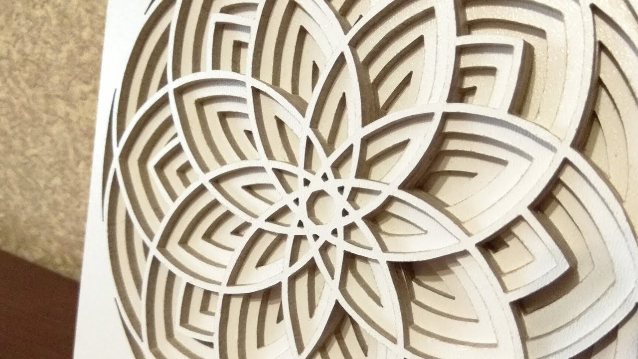 Scroll saw fretwork project - floral ornament