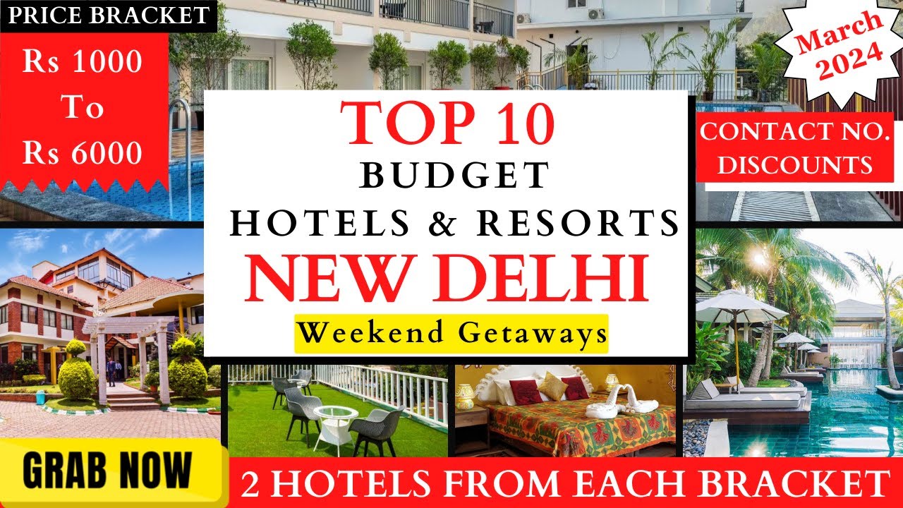 TOP 10 Budget Hotels And Resorts In NEW DELHI | Rs 1000 To 6000 | Best Stays | Latest Price