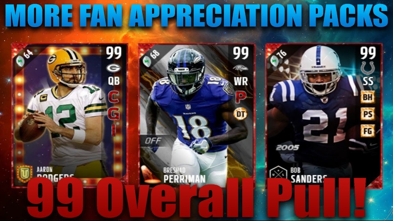 More Fan Appreciation Packs! 99 Pull! Madden 17 Ultimate Team Pack Opening!