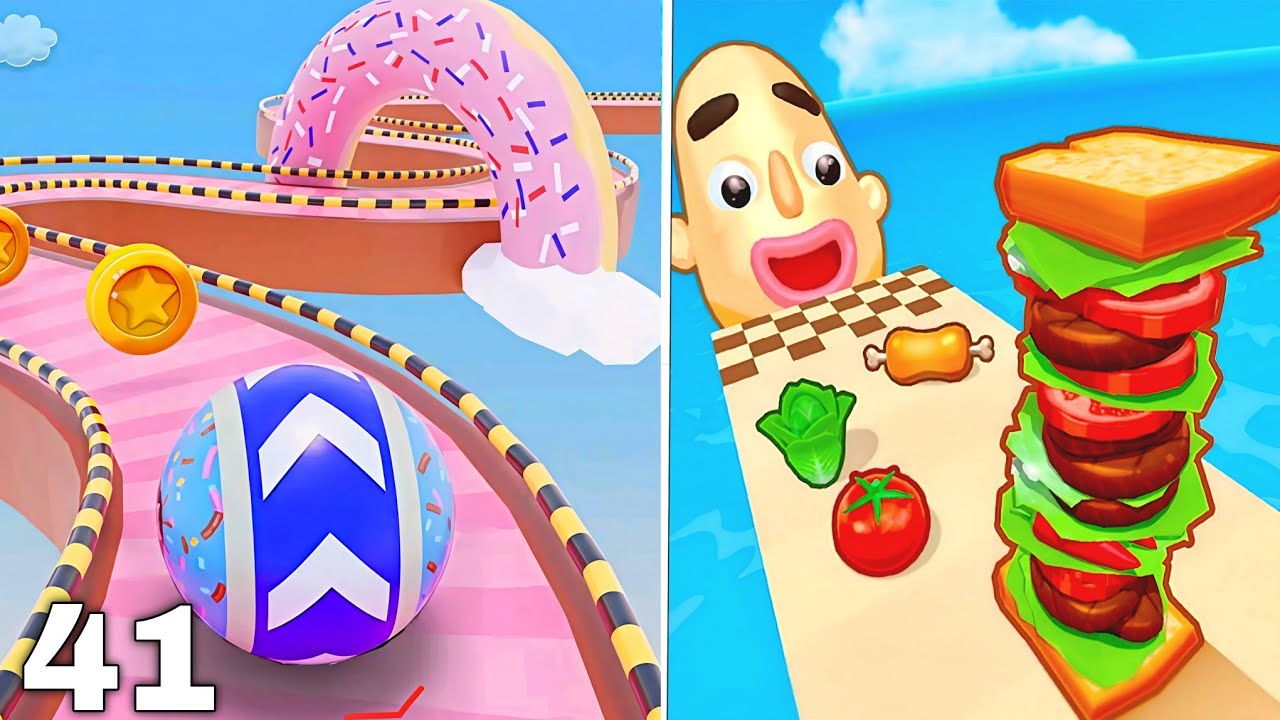 Sandwich Runner vs Candy Ball Run| Epic Run Battle Gameplay New Update 2026