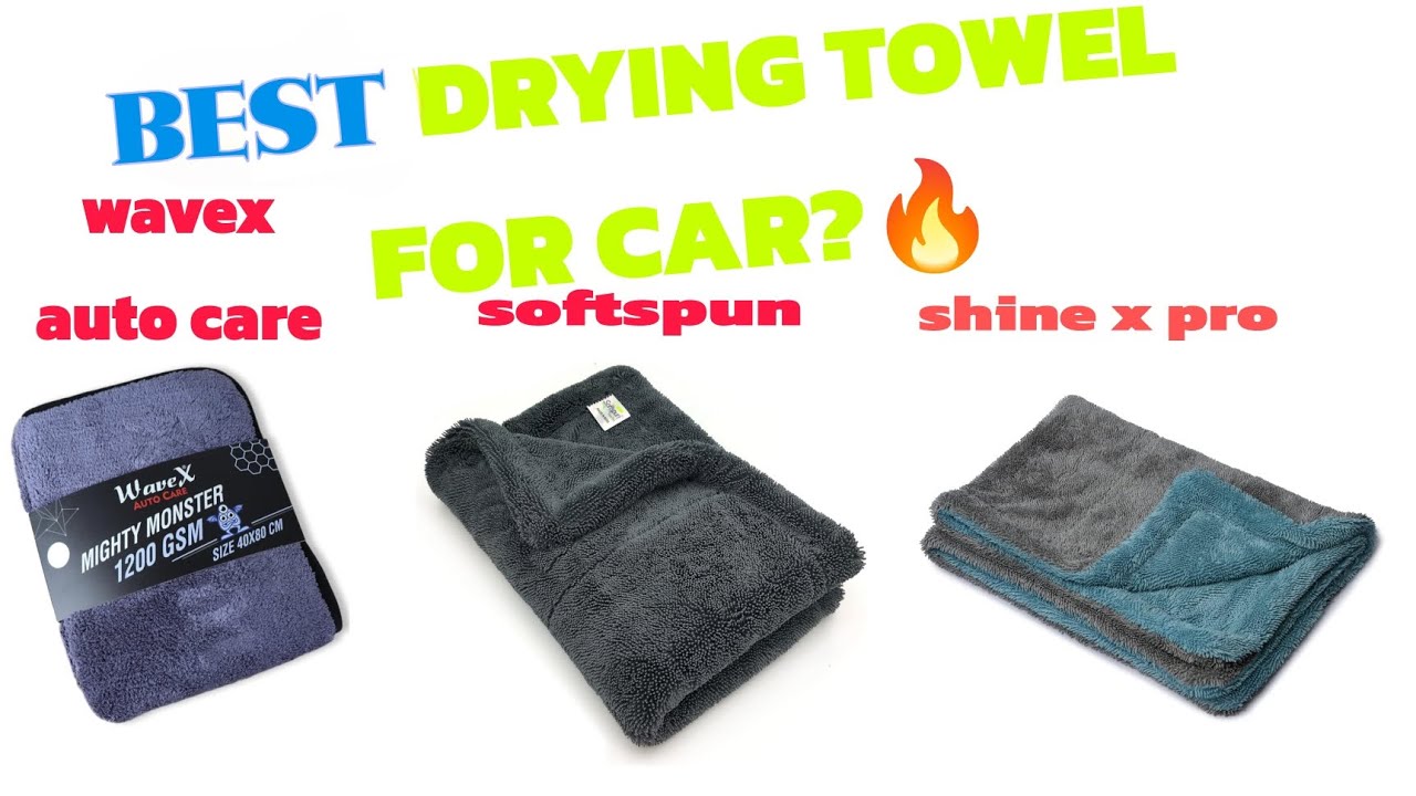 Best Microfiber Towel For Car Drying|wavex#softspun#shinex pro