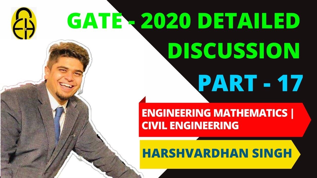 GATE 2020 CE Solution | Part-17 | Engineering Mathematics | by Harshvardhan Singh