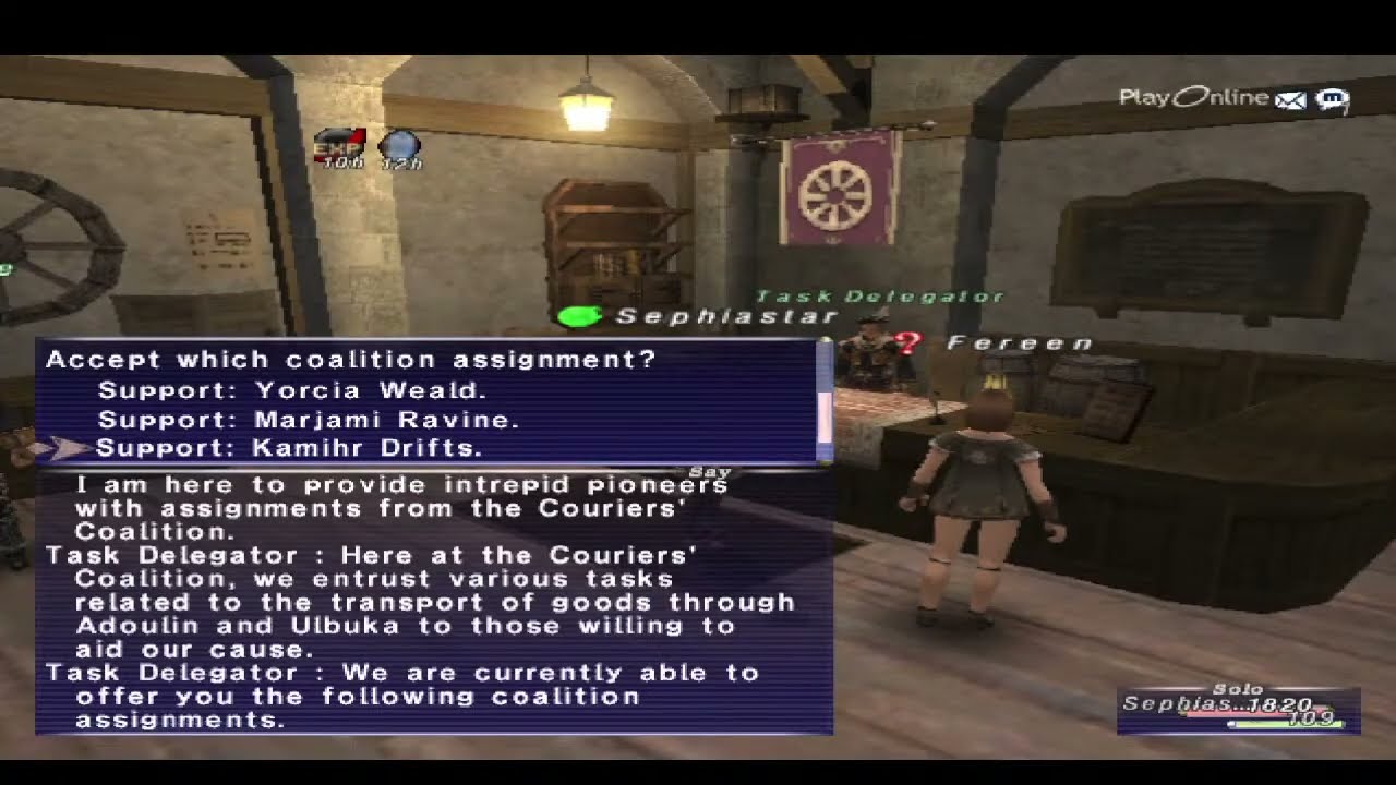 Playing Final Fantasy 11 Online (Retail) Dalies, VR, SOA & ROV Missions. Video 150