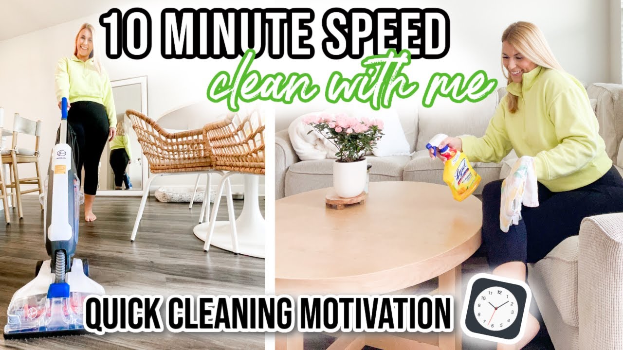 *10 MINUTE* SPEED CLEAN WITH ME 2021 || apartment spring clean with me || quick cleaning motivation