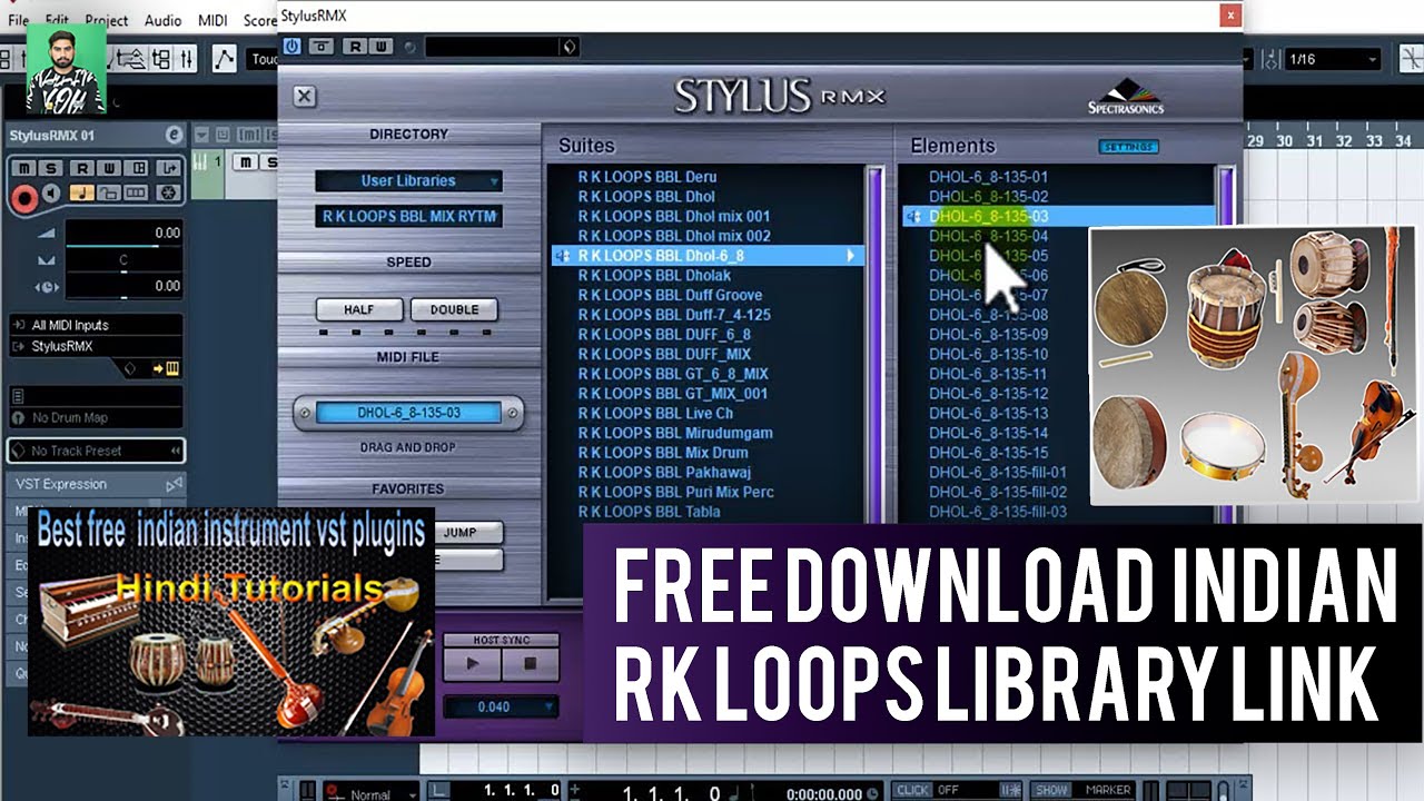 Stylus RMX RK Indian Library 50GB Mix Pack Full Stylus rmx install Indian Rhythms Packs libraries