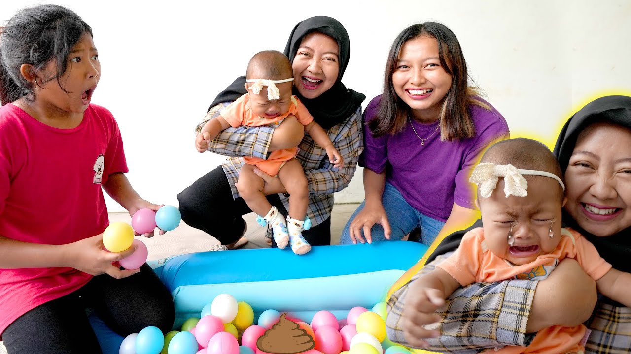 PUNYA ADIK BAYI BARU LUCU BANGET PART 2 !! MANDI BOLA WARNA WARNI RERE KABUR ADA EE BAYI