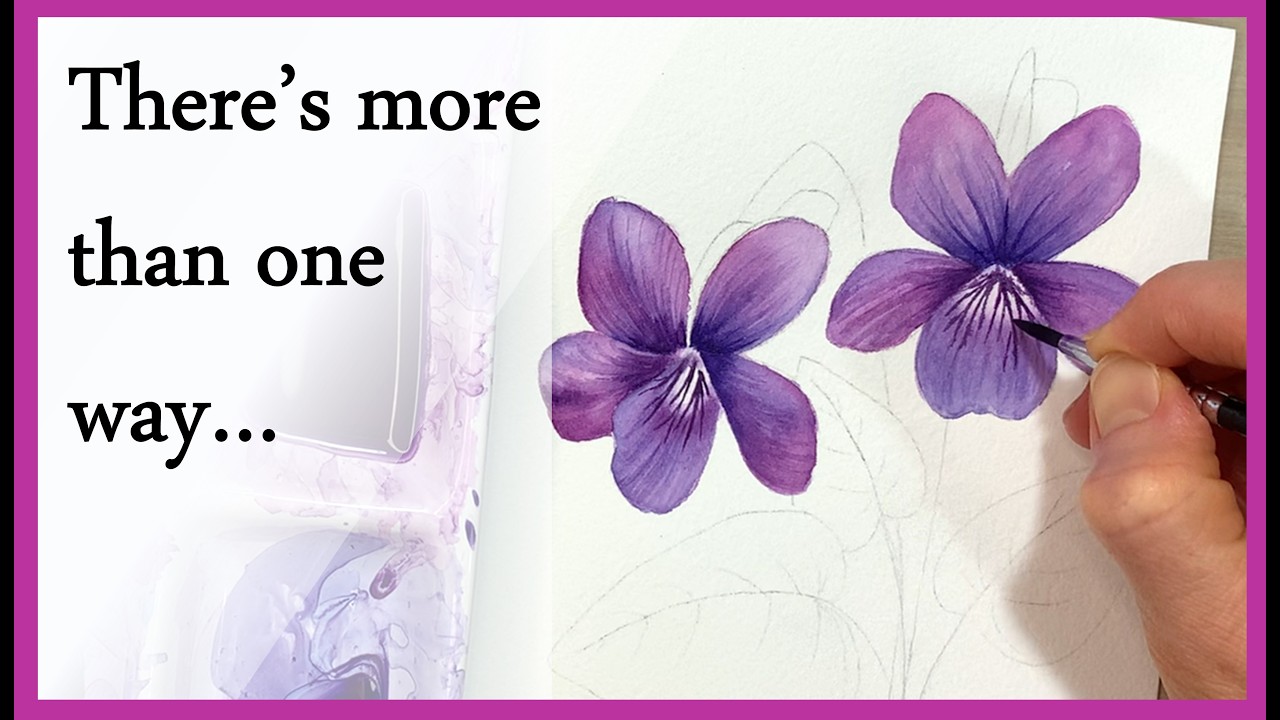 2 Ways I Build Layers and Detail in Watercolor Florals: Violets Part 2