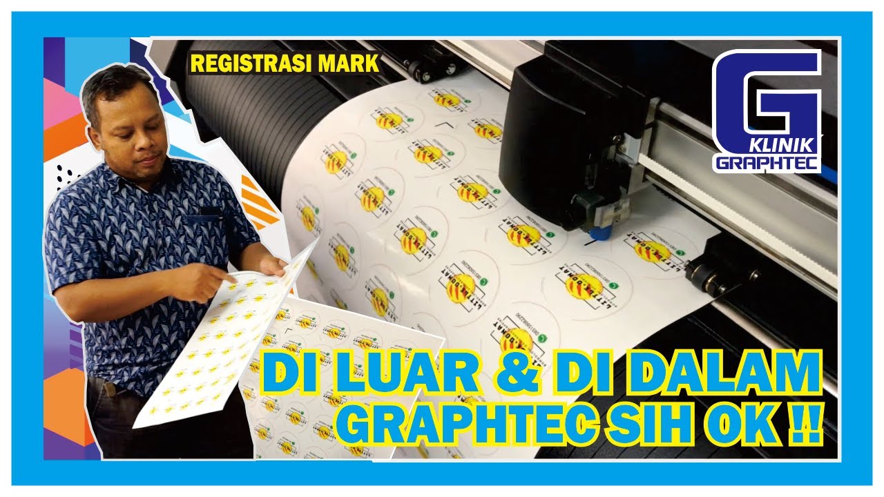 REGISTRASI MARK DI DALAM, DESIGN JADI FULL !!! ( Graphtec CE7000 )