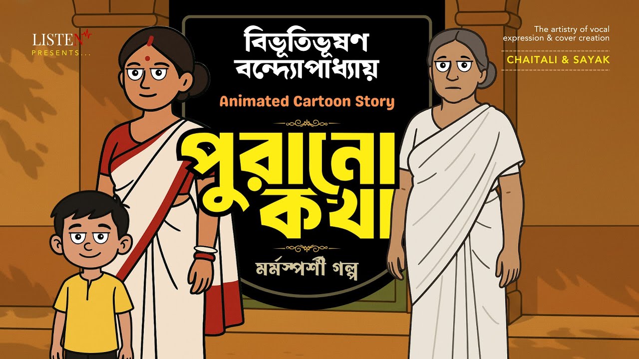 পুরানো কথা  Animated Cartoon বিভূতিভূষণ বন্দ্যোপাধ্যায় Bibhutibhushan Bandyopadhyay @ListenInNow