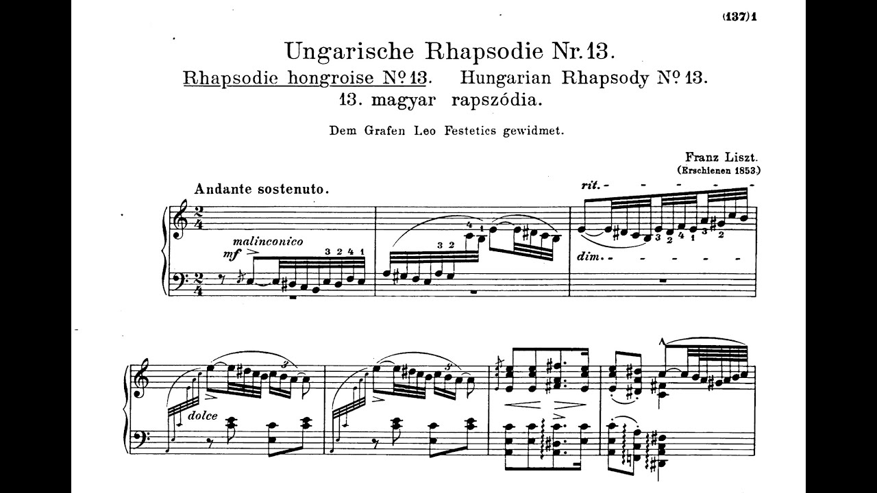 Liszt - Hungarian Rhapsody No. 13 [Hamelin]