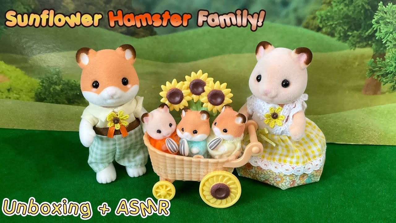 SUNFLOWER HAMSTER FAMILY 🐹🌻 ~ Unboxing / Calico Critters / Sylvanian Families