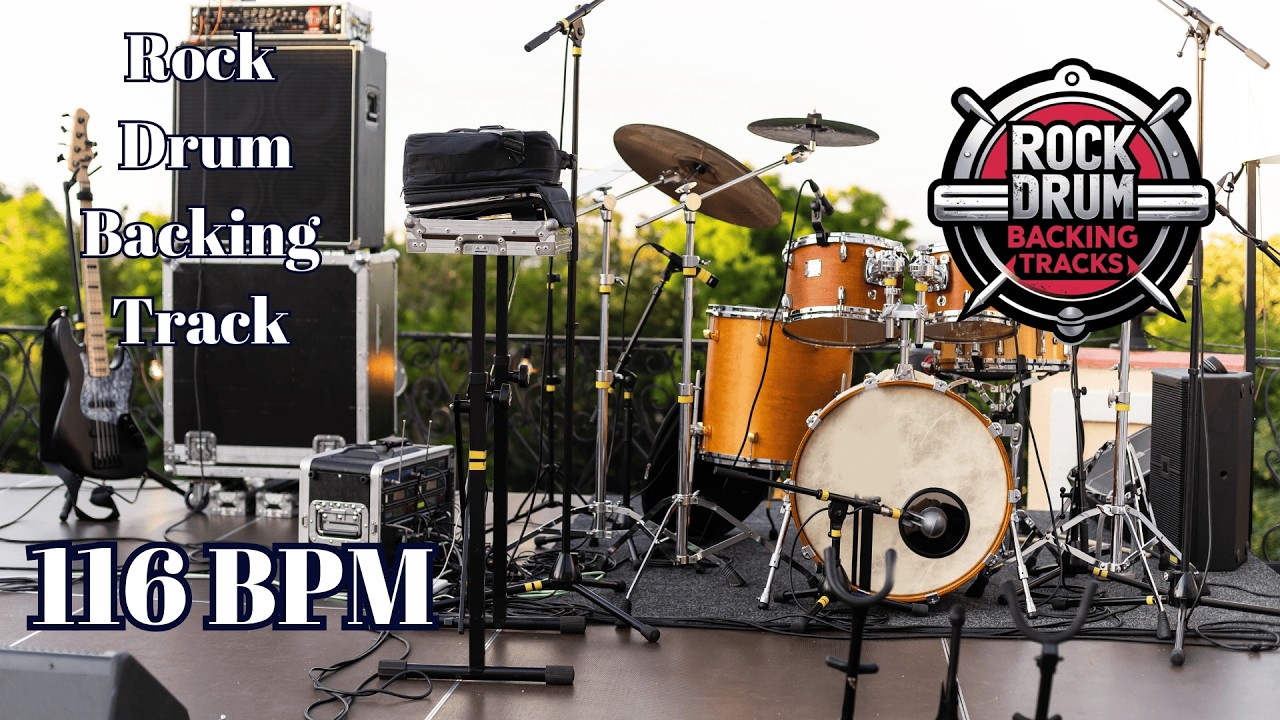 116 BPM Rock Drum Backing Track | Steady Driving Groove