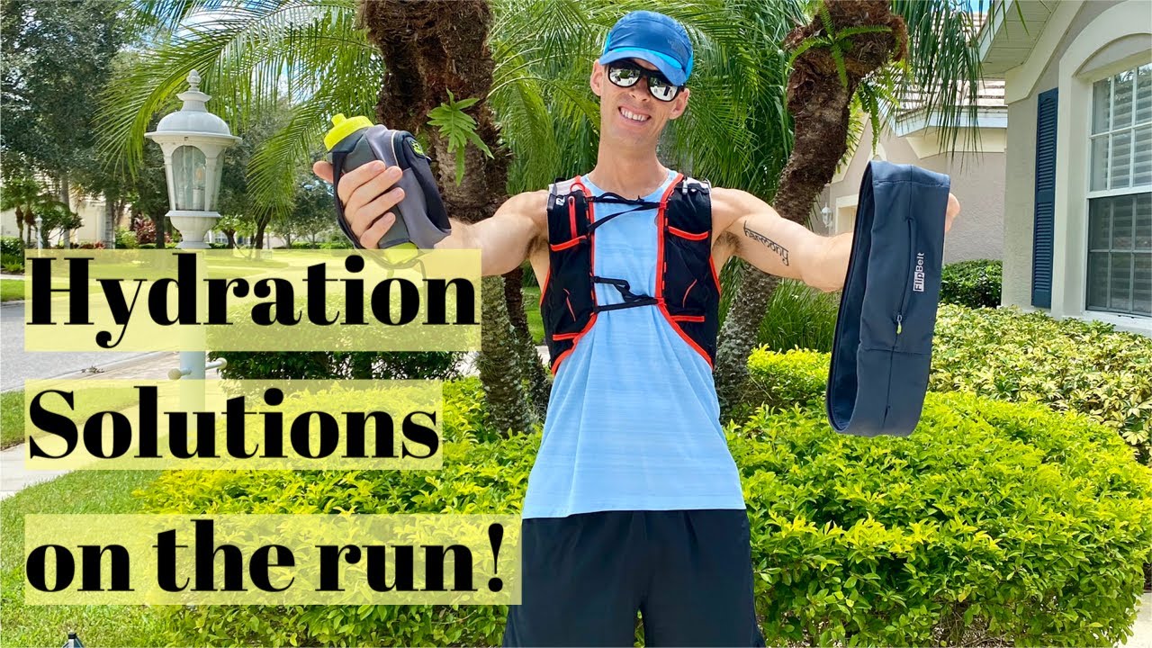 HYDRATION SOLUTIONS FOR RUNNING: waist pack, handheld bottle, or back pack.