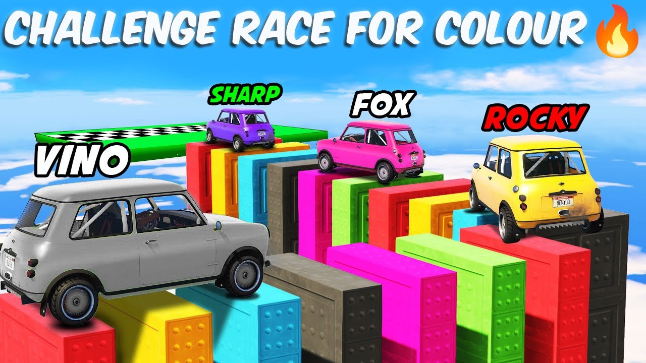 Challenge Stunt Race For Colour🔥| Gta 5 Stunt Races - Black FOX