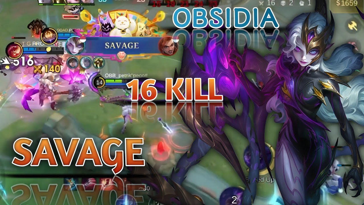 “Build & Gameplay Obsidia Paling Gila! 16 Kill + Savage Auto MVP” #MLBB #wanmbutchanel
