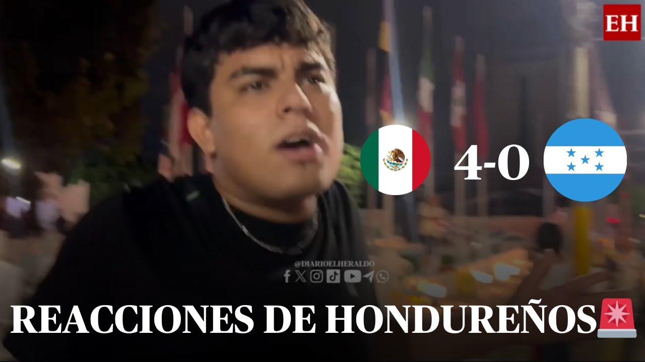Aficionados hondureños furiosos tras la GOLEADA de México 4-0 a Honduras 😡