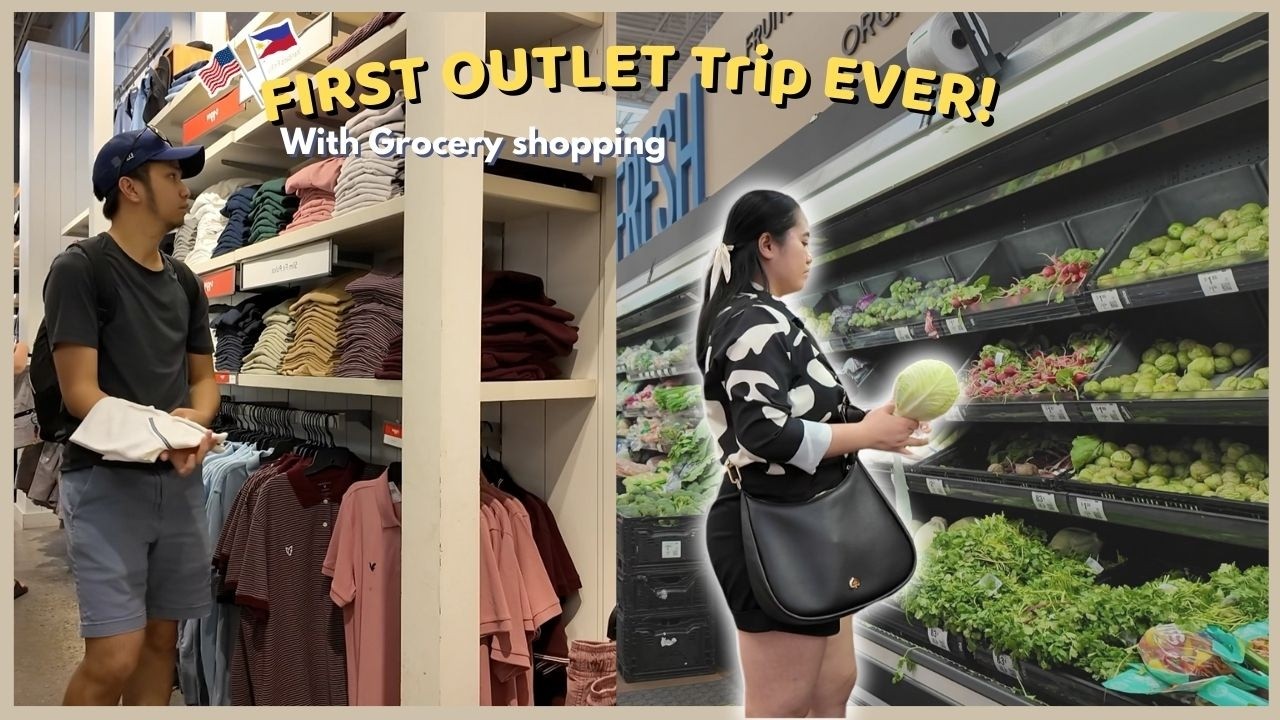 First Time sa Georgia Premium Outlets 🇺🇸 | Filipino Family Shopping + Grocery Run in America