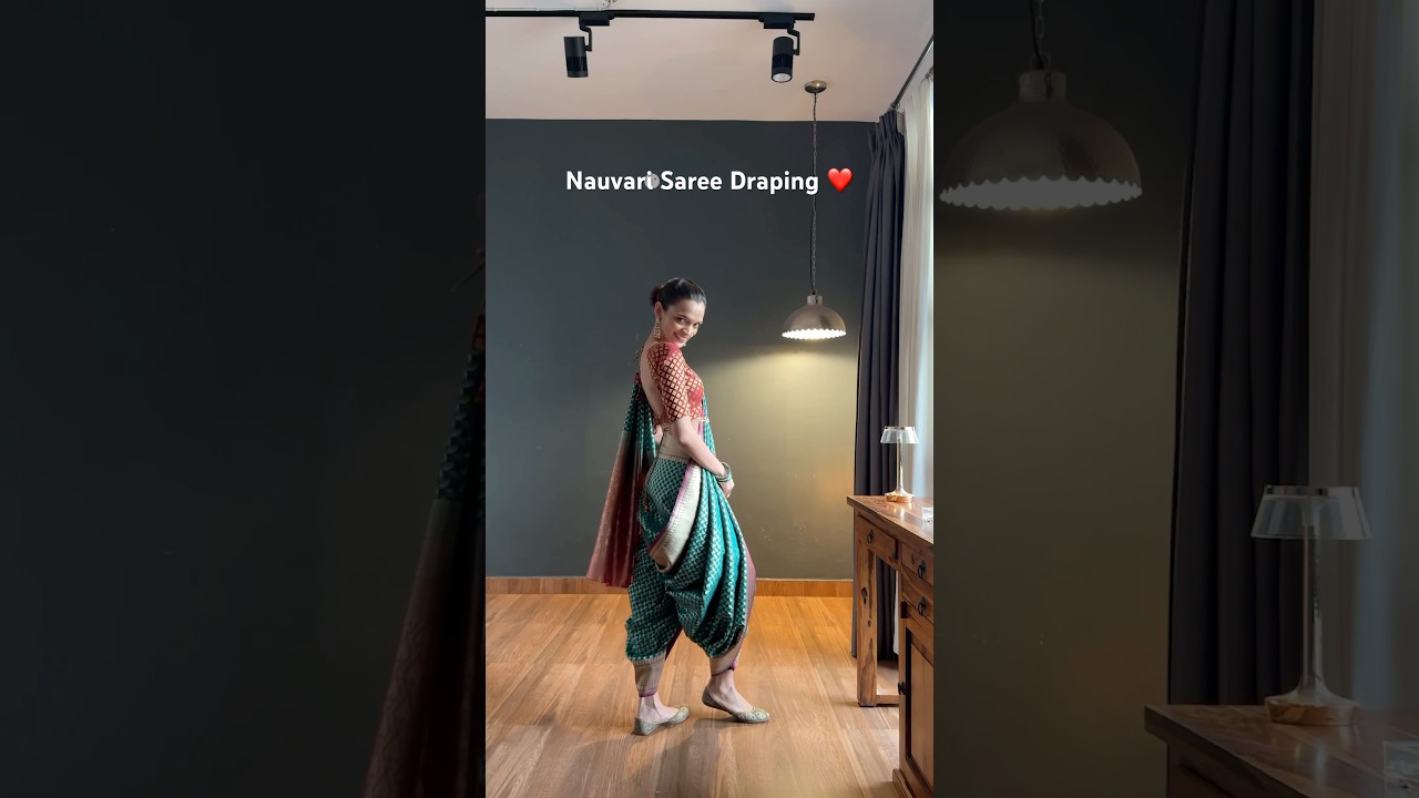 Nauvari Saree Drape ❤️ #saree #indianwear