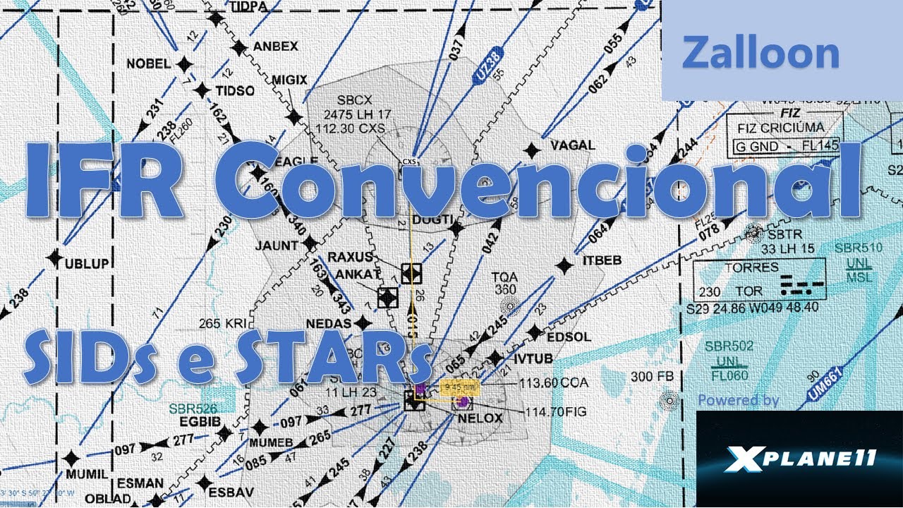 SIDs e STARs - Procedimentos de saída e chegada por instrumentos - IFR Convencional - X-Plan 11.50