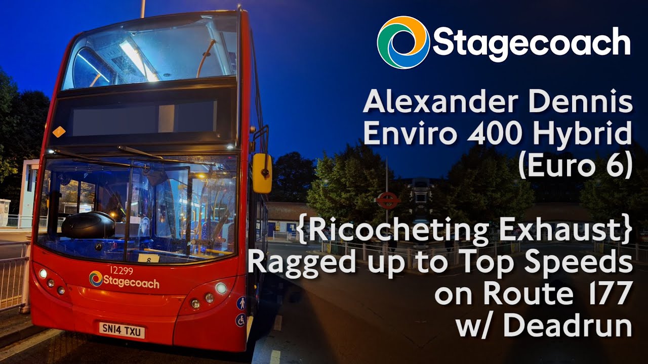 {Ricocheting Exhaust} Stagecoach London Enviro 400 Hybrid gets Thrashed up to Top Speeds w/ Deadrun
