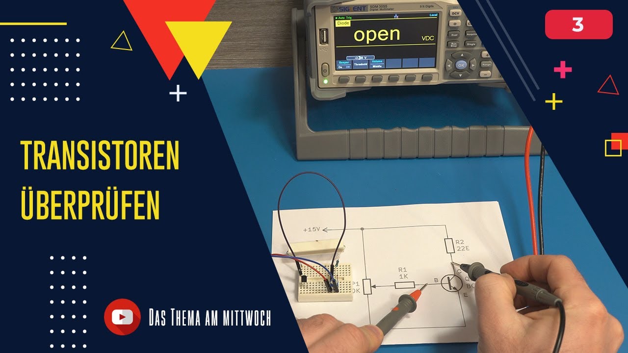 Bipolar Transistor messen und überprüfen mit dem Multimeter