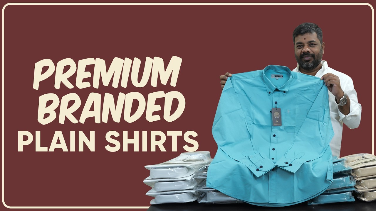 Premium Branded Plain Shirts | 100% Cotton Fabric Collection | 1 Piece Courier | BSG Garments Hyd