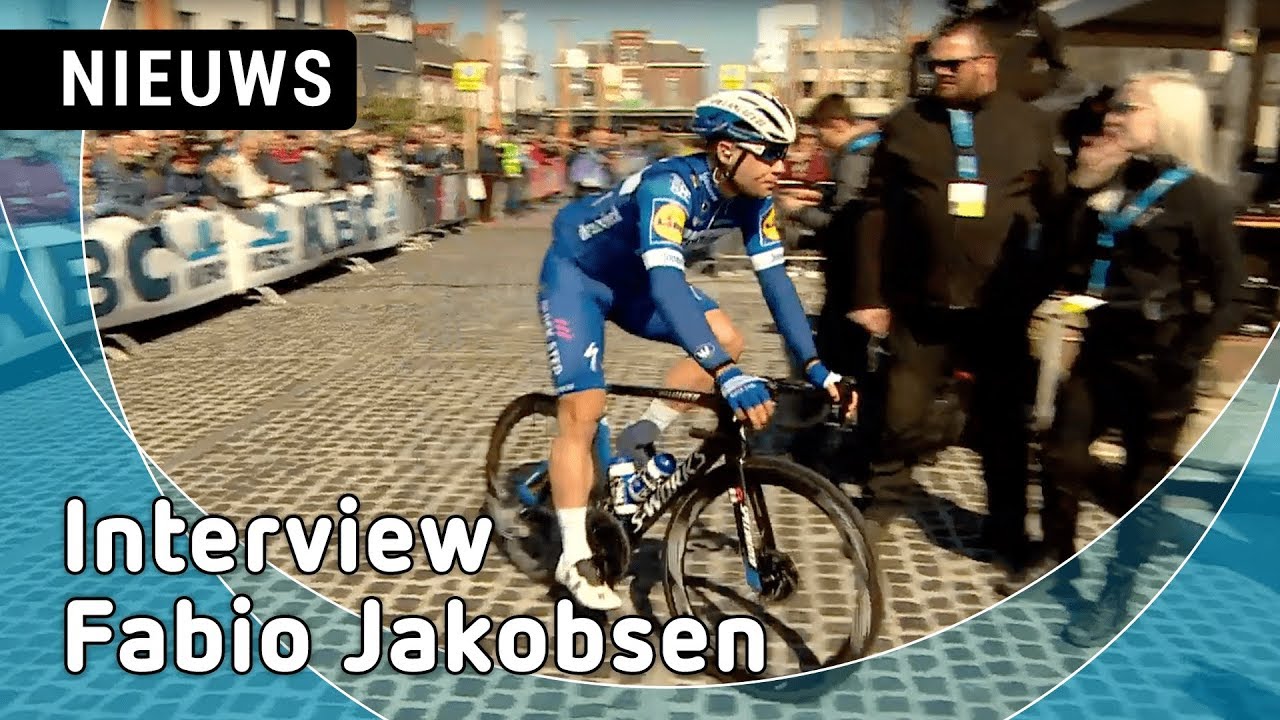De winnaar van vorig jaar aan de start van de Scheldeprijs