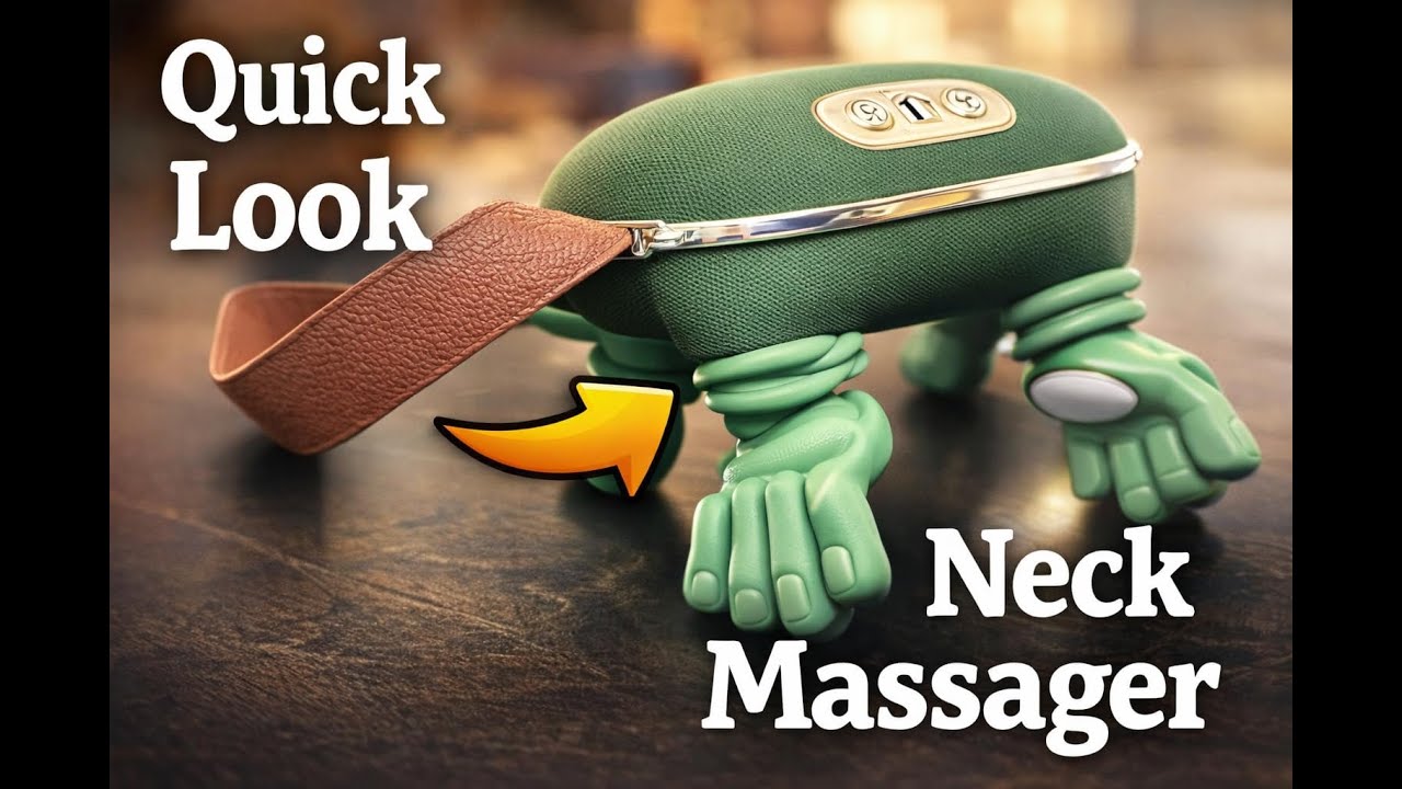 Quick Look - Neck MassagerZDZDFF Imitated Heated Massager, Portable Shiatsu Neck and Back Massager,