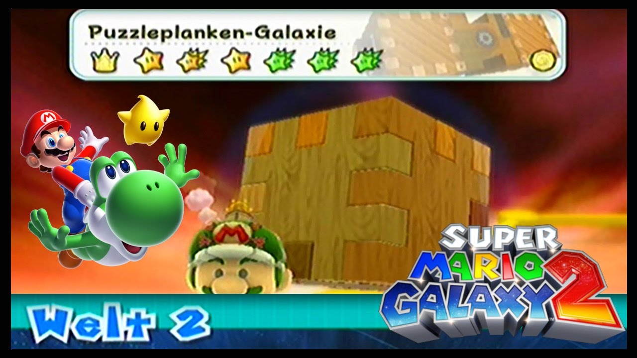Super Mario Galaxy 2 /8 Welt 2 /1 Puzzleplanken-Galaxie +Grünsterne