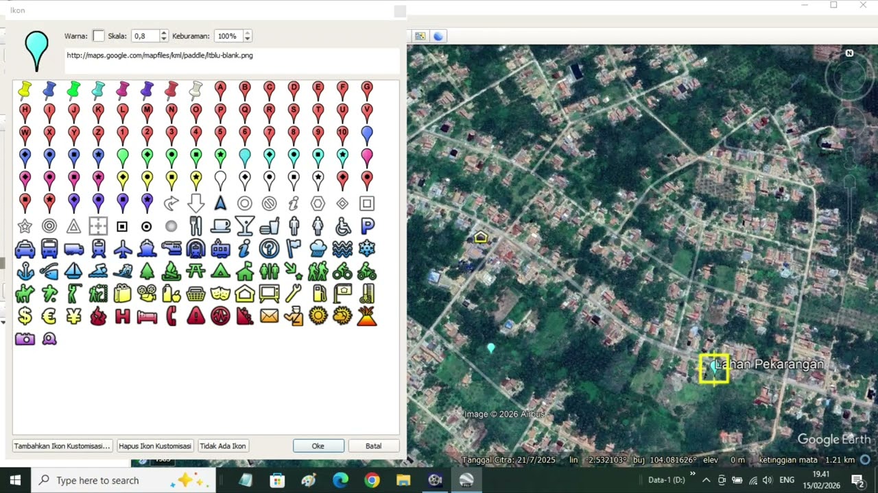 Membuat Peta Potensi Wilayah menggunakan Google Earth Pro.