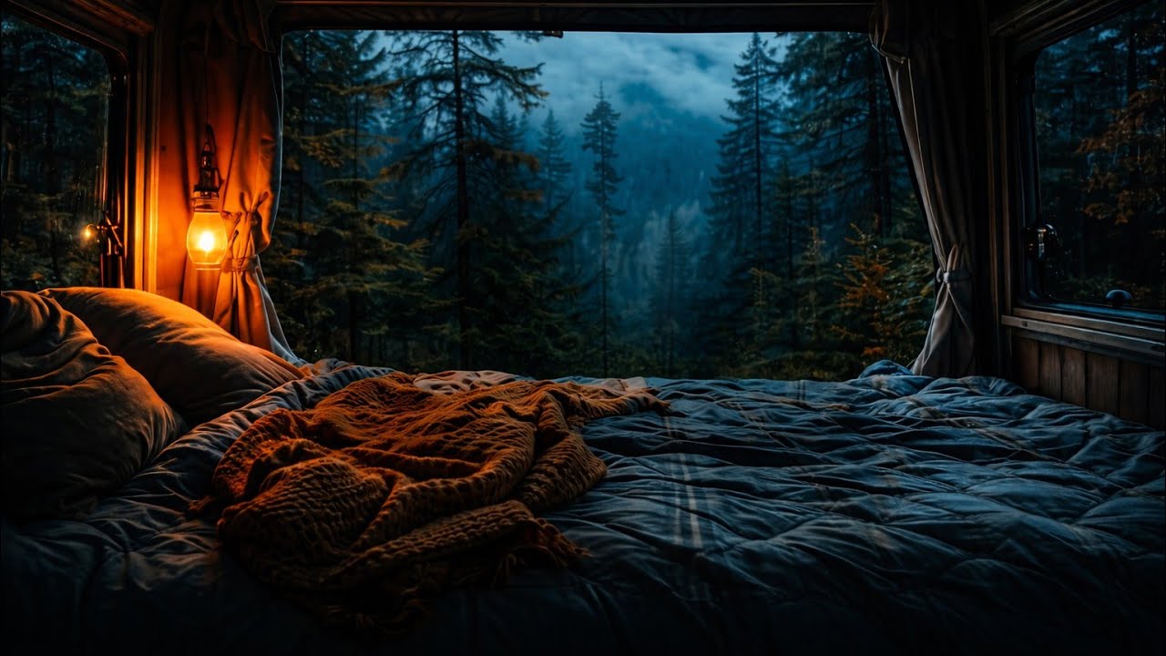 Peaceful Rain Sounds | Forest Night Ambience for Sleep