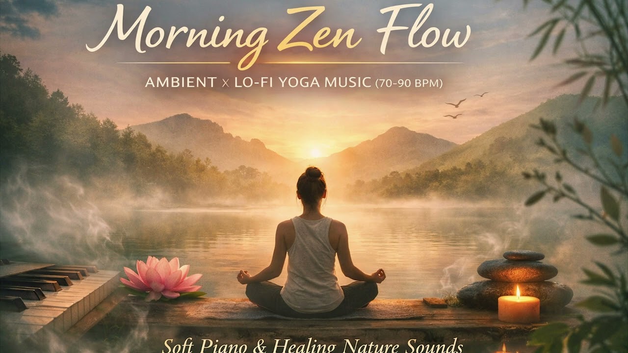 Sunrise Serenity 🌅 Lo-Fi & Ambient Yoga Music (70–90 BPM) | Soft Piano & Nature Sounds
