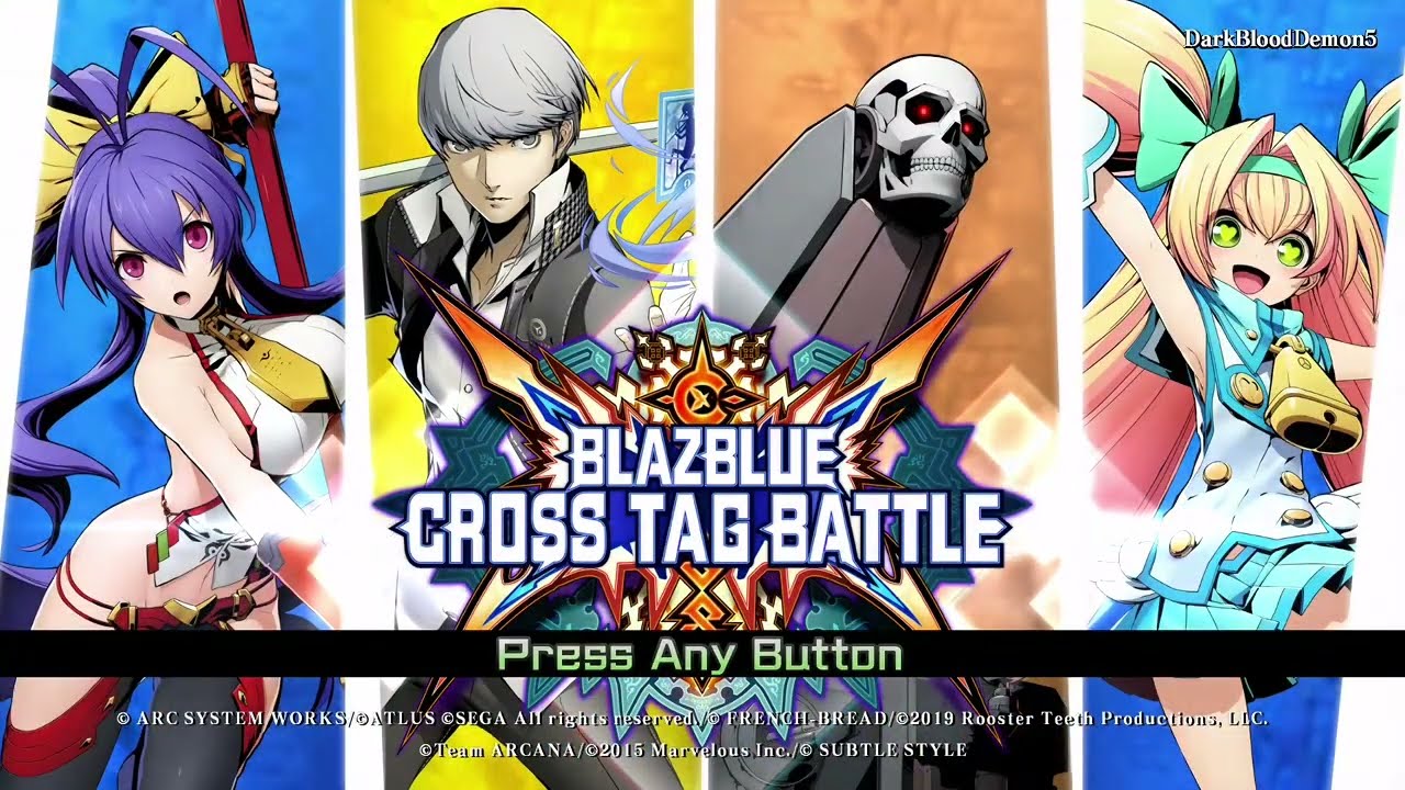 Blazblue Cross Tag Battle Main Menu (Xbox)