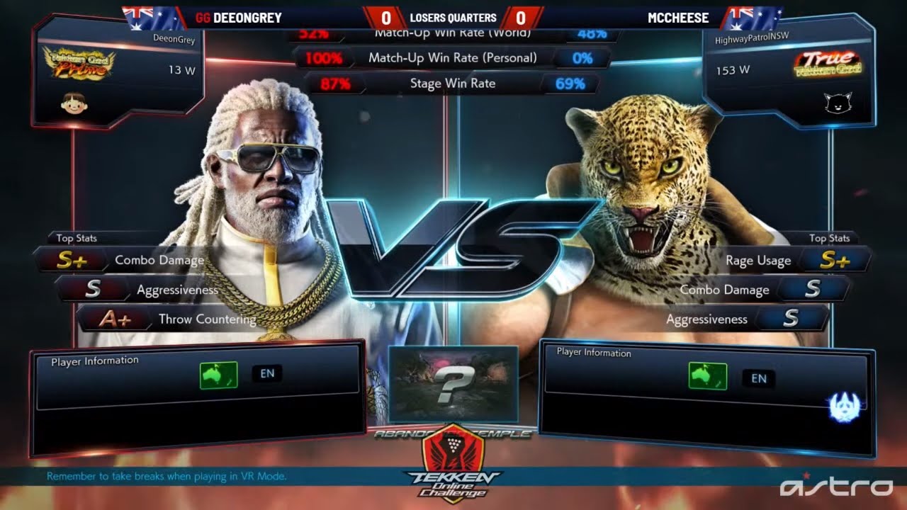 GG DeeonGrey (Lucky Chloe) vs Romppastompa (Bryan) - #T7OnlineChallenge: Australia - Losers Quarters