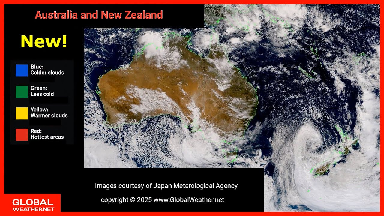 🇦🇺🇳🇿 🌤 Метеорологическое видео Австралии и Новой Зеландии