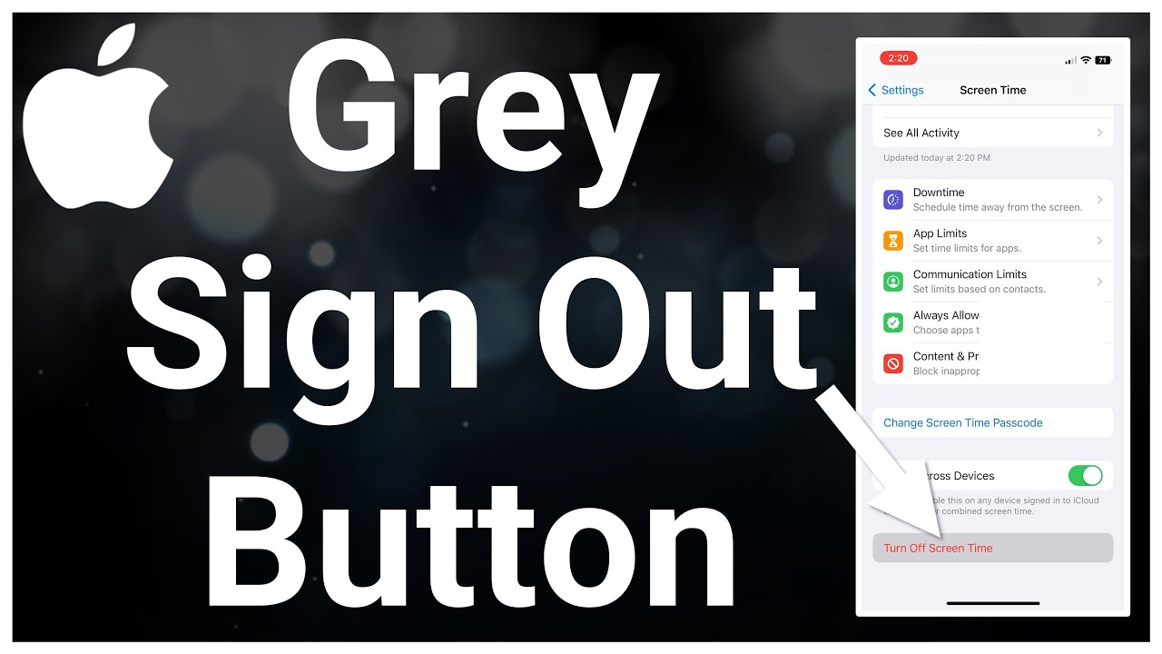 What To Do If Sign Out Of Apple ID Is Greyed Out