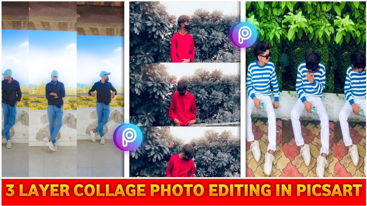 HOW TO CREATE 3 LAYER COLLAGE PHOTO EDITING PICSART| INSTAGRAM TRENDING 3 LAYER PHOTO EDITING