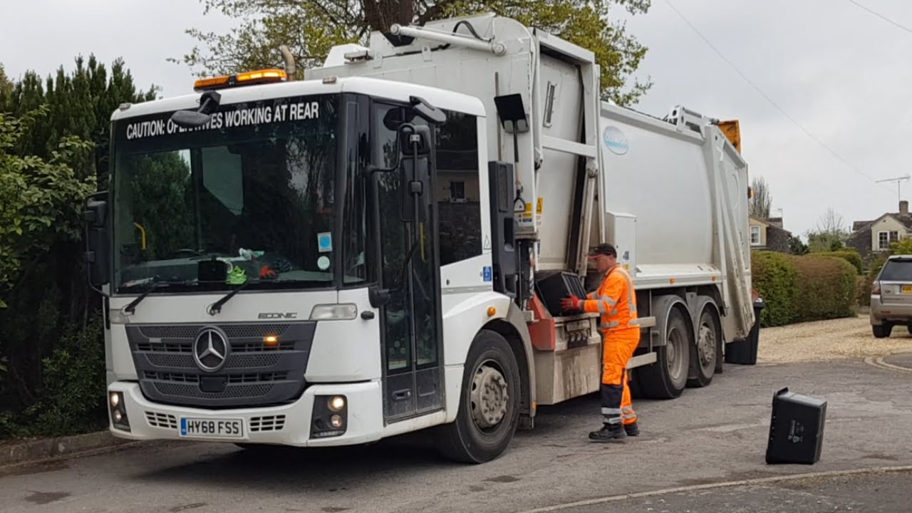 Olympus Bin Lorry With Glass Pod Collecting Recycling In Wiltshire!