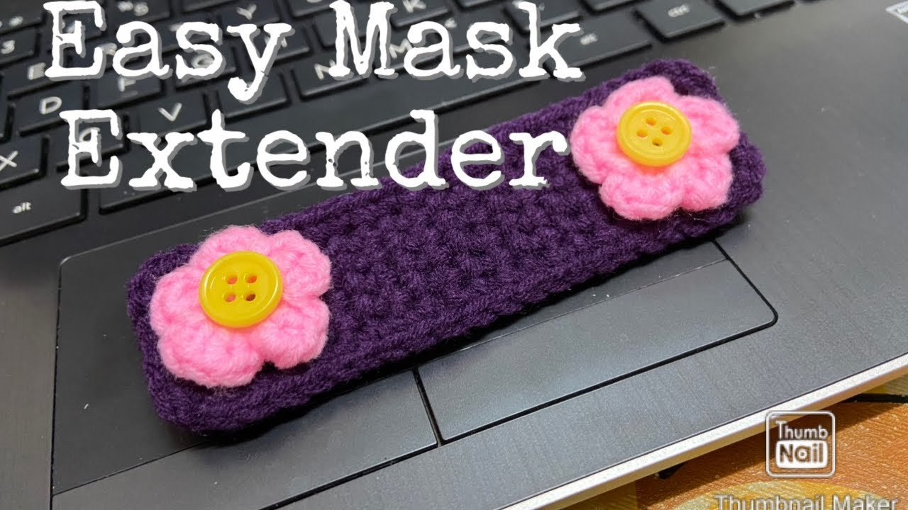 CROCHET : MASK EXTENDER EASY/ KONEKTOR MASK RAJUT