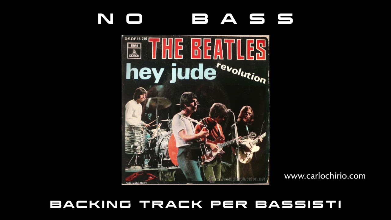 Hey Jude Beatles NO BASS backing track per bassisti Suona tu il Basso (Bassless)