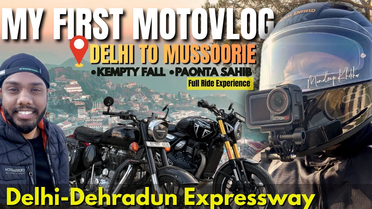 Delhi Dehradun Expressway | My First Motovlog | Delhi to Mussoorie | 2 Major live Accidents ⚠️💥 