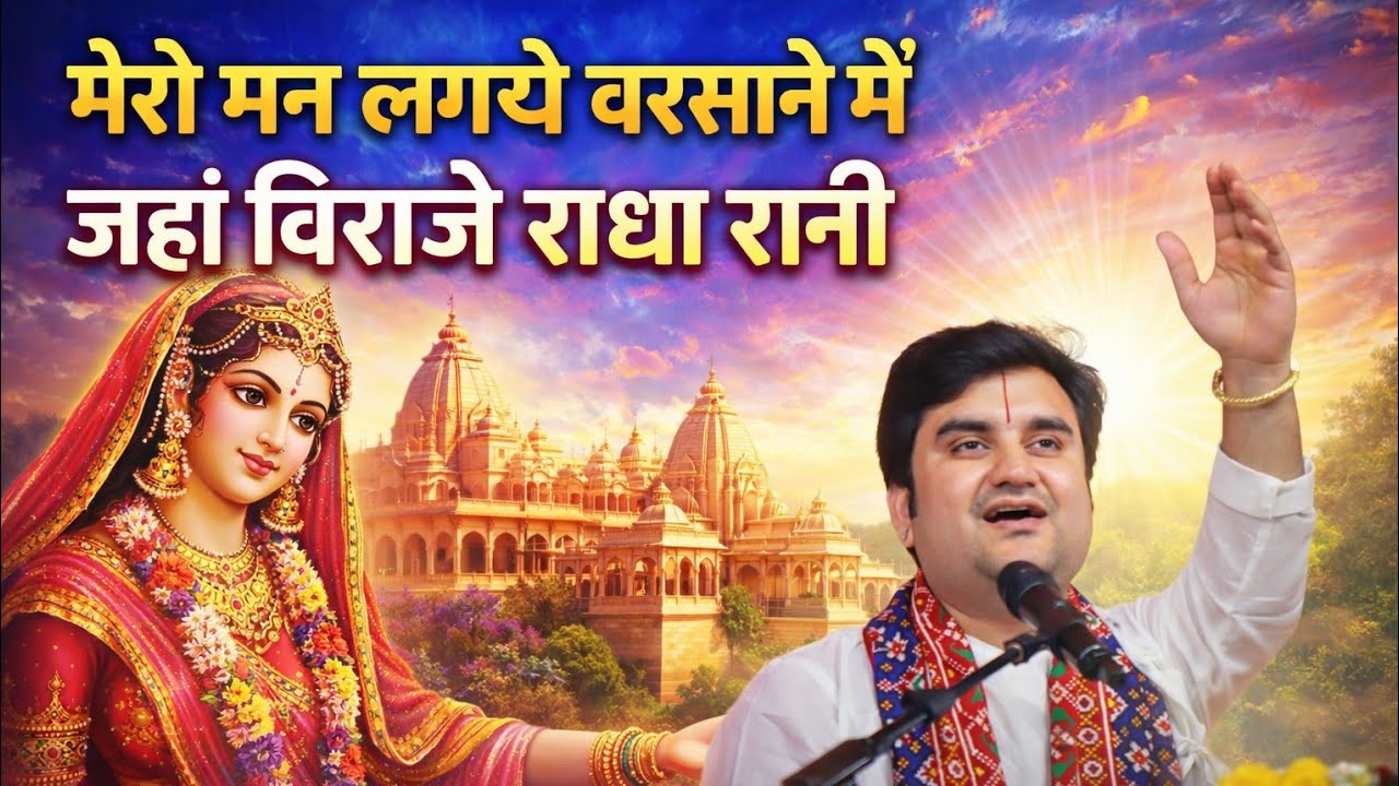 मेरो मन लगयो बरसाने में जहां विराजे राधा रानी भजन इंद्रेश उपाध्याय जी||watch this video song#bhakti 