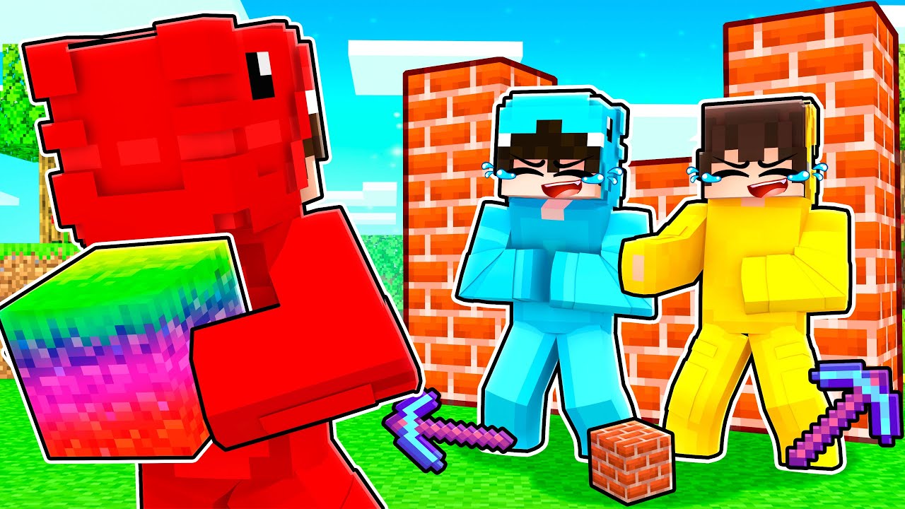 UDAJE NOOBA W BUDOWANIU a potem UŻYWAM NIELEGALNYCH HACKÓW w Minecraft!