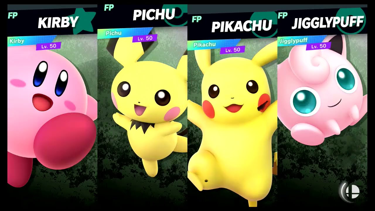 Super Smash Bros Ultimate Amiibo Fights – Request #19800 Kirby v Pichu v Pikachu v Jigglypuff