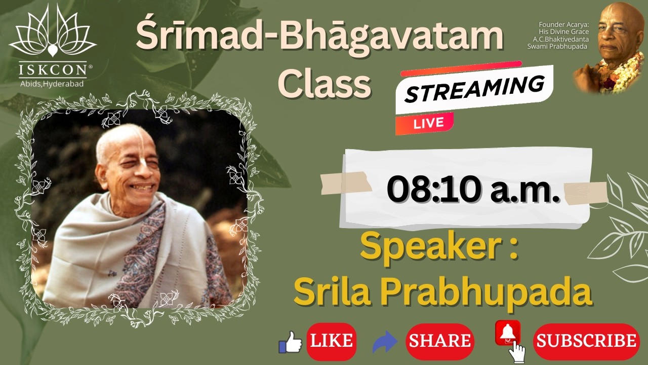 Srila Prabhupada Class | SB 1.03.19 | 24-09-1972 Los Angeles | 12-03-2026 | ISKCON Abids Hyderabad
