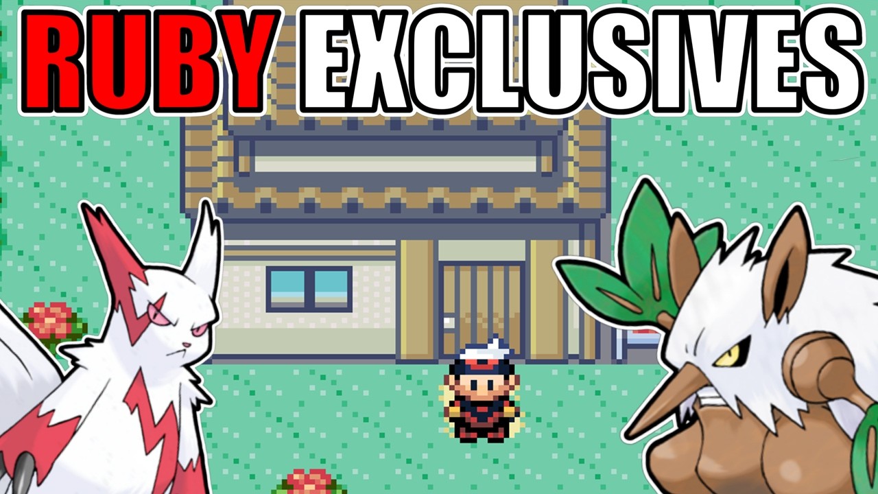 Прохождение Pokémon Ruby только с эксклюзивными версиями