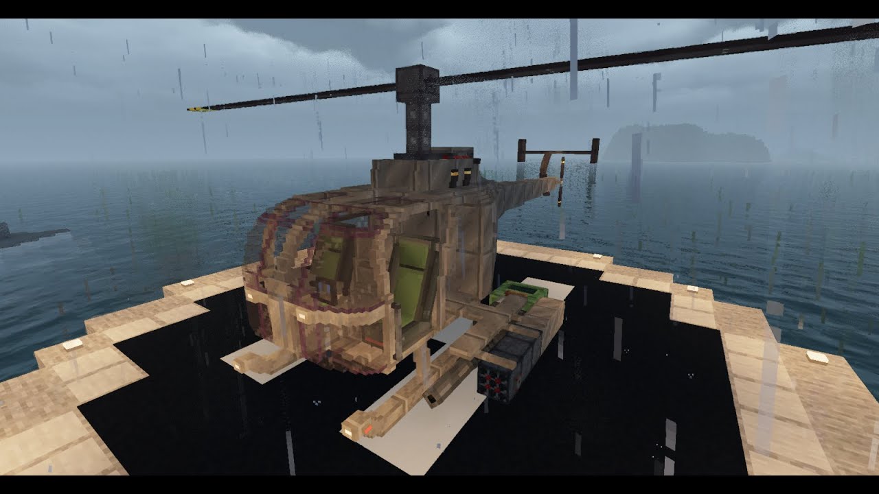 Working AH-6 Little Bird in Minecraft | Chisels&bits Mod + Warium Mod