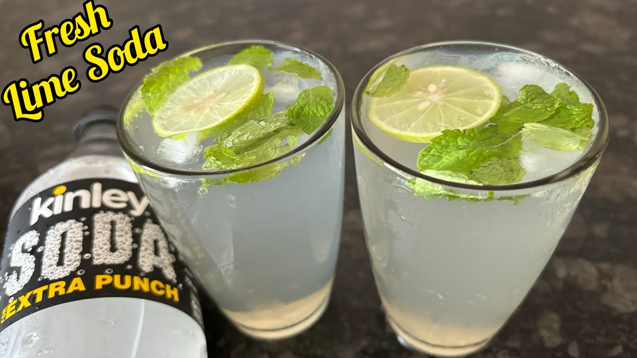 Fresh Lime Soda Recipe | How to make Fresh Lime Soda | Lemon Soda Recipe | Kinley Soda
