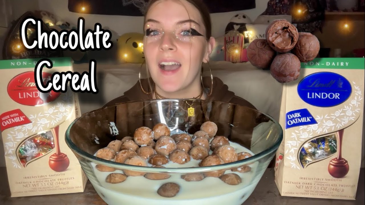 CHOCOLATE TRUFFLE CEREAL MUKBANG! (Vegan) (No Talking)