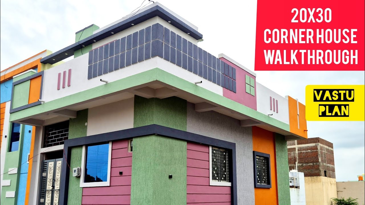 20x30 Corner House Plan Walkthrough | 2BHK with 2 Master Bedrooms | Modern Elevation Design